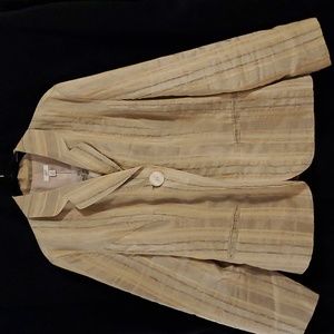 J. Jill Beige Striped Blazer